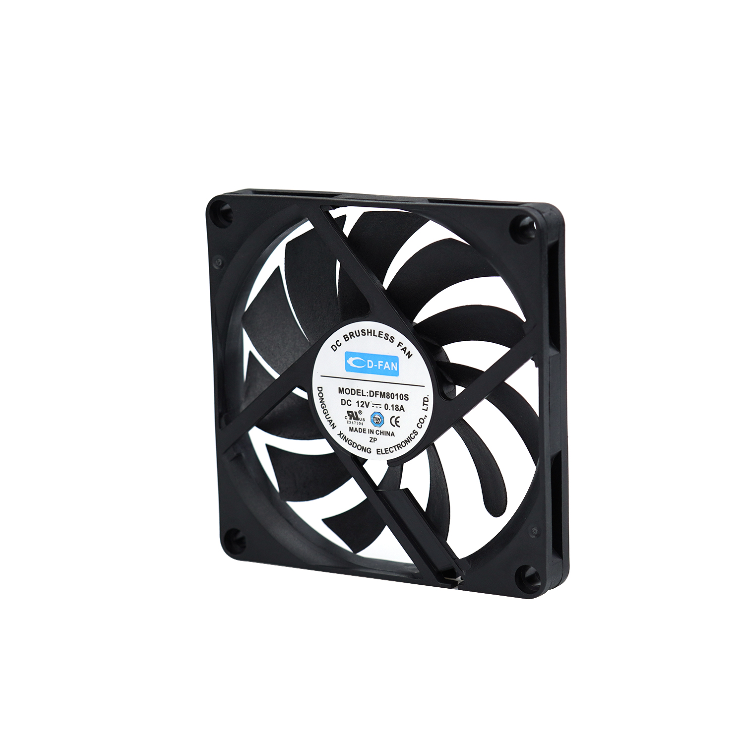 80x80x10mm 80mm 8010 Låg buller DC AXIAL FAN